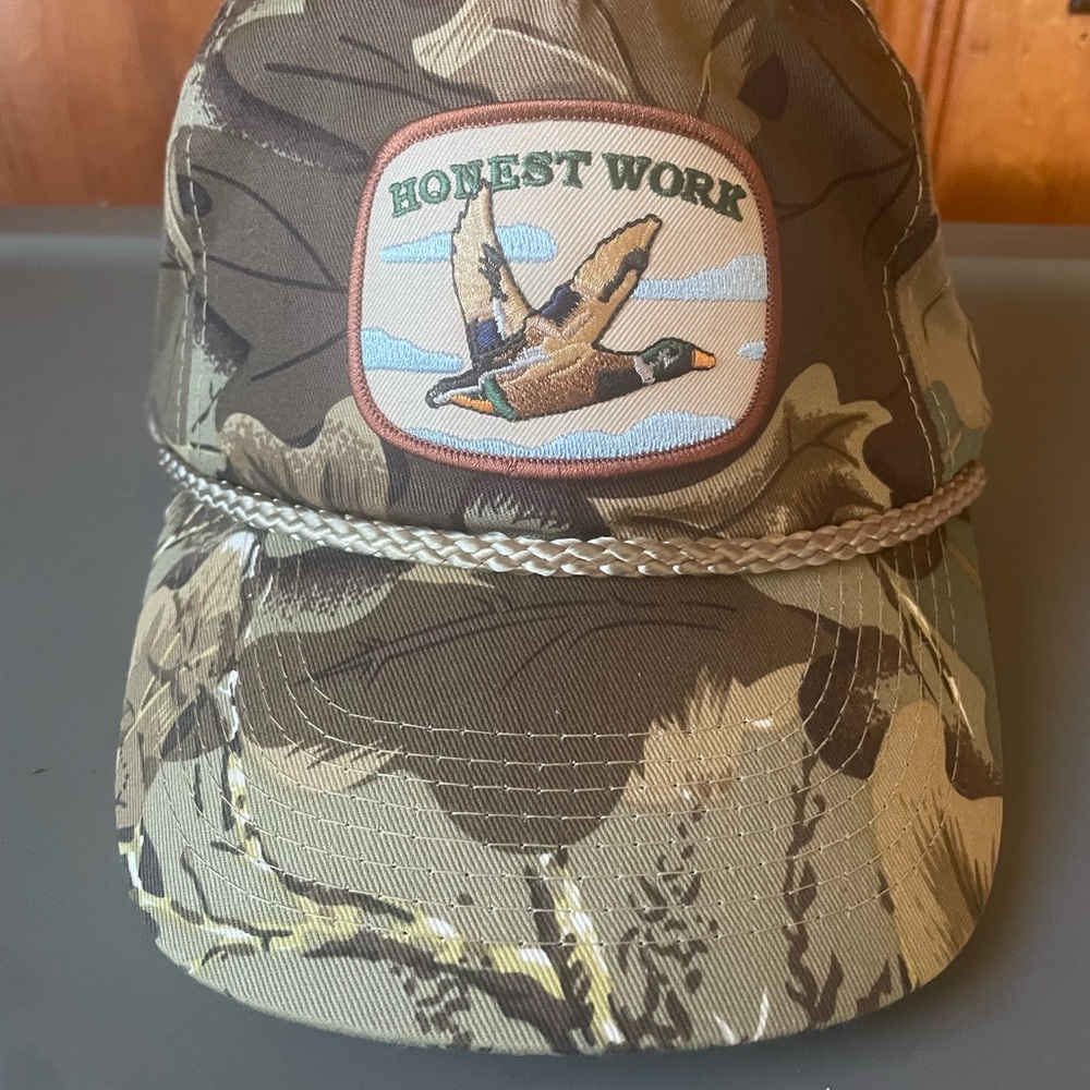 Camouflage, Duck Honest Work trucker hat. Like new